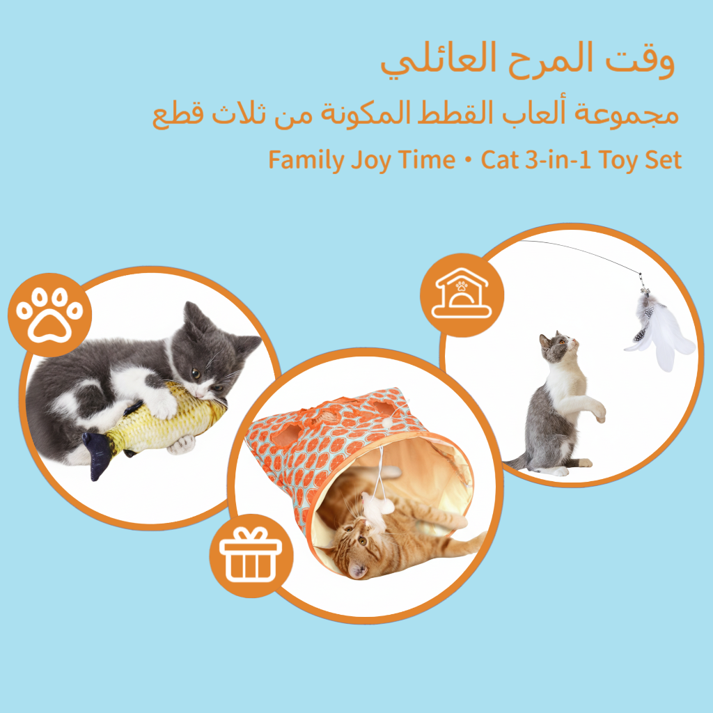 3-in-1 Interactive Cat Toys Set